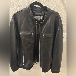 2XL Michael Kors Leather Moto Jacket